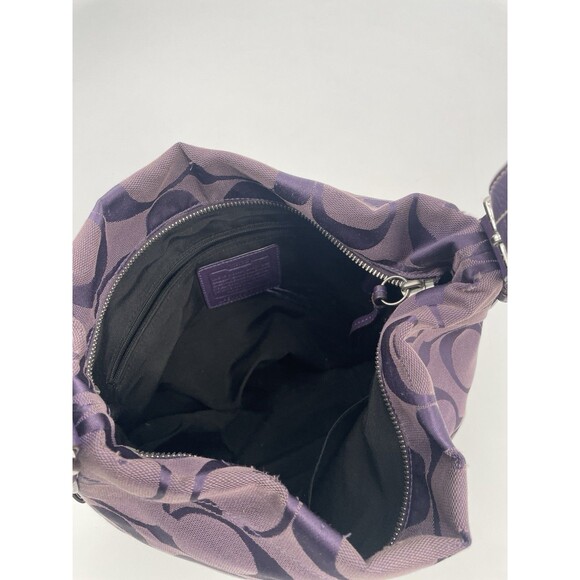 COACH F15067 Vintage Y2K Signature "C" Logo Purple Shoulder Bag - Picture 10 of 16